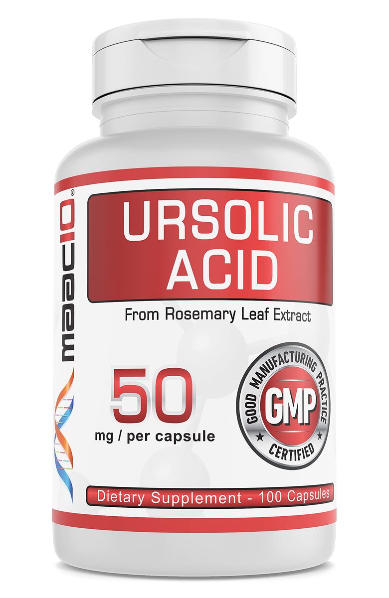 MAAC10 Ursolic Acid 50mg – 100 Kapseln (3-fach konzentriert: 150mg, 33-Tage-Portion) | Aus Rosmarinextrakt | Laborgeprüft | AMPK & Sirtuin-Aktivator