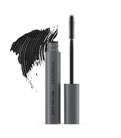 MÁDARA Deep Matter Bold Volume Mascara – vegane, hypoallergene Wimperntusche für Länge und Volumen, mit natürlichen Pigmenten, Rizinusöl und Peptiden, wischfest, ECOCERT zertifiziert, 0,20 oz