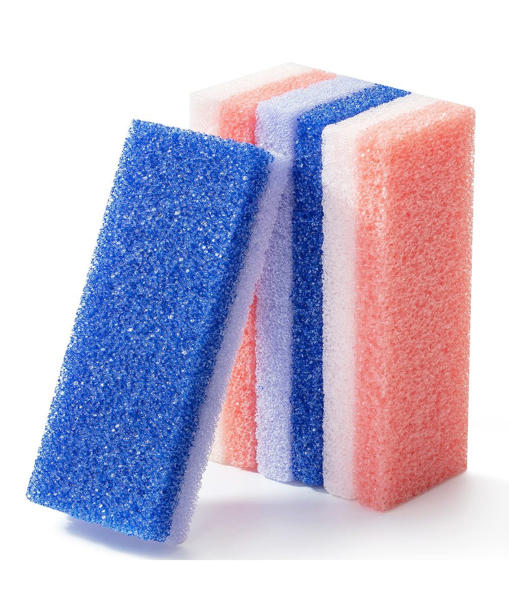 Slick Solutions Bimsstein für die Füße – Hornhautentferner, 4er-Pack, 2 Farben, Fußschwamm für die Pediküre, Fußstein, Hornhautentferner für die Füße, Fußbürste für abgestorbene Haut