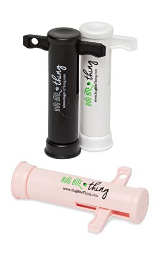 BUG BITE THING Saugwerkzeug – Mückenstiche, Bienen-/Wespenstiche, natürliche Linderung – 3er-Pack (Weiß, Schwarz, Pink)