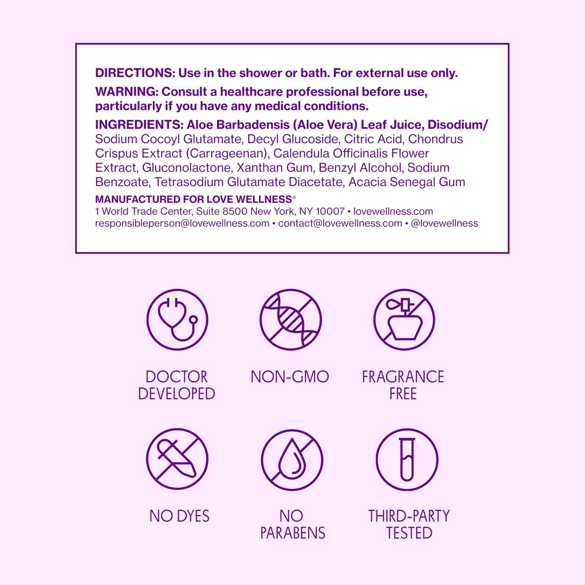 Love Wellness pH-Balance-Reiniger | Femininwaschgel | Duftfrei | Intimwaschgel für ausgeglichenen pH-Wert, Intimhygiene & Gesundheit | Nicht reizend mit Aloe Vera für empfindliche Haut | 150 ml
