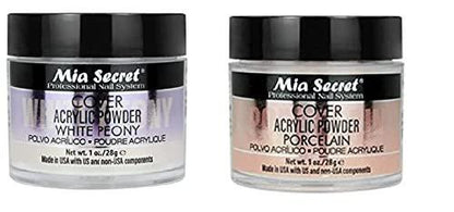 Mia Secret Cover Powder (Weiße Pfingstrose + Porzellan) 28 g – Nagelpuder für perfekte Nail Art