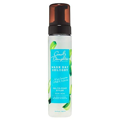Carol's Daughter Wash Day Delight Haar-Gel zu Schaumfestiger Mousse Styler und Entwirrer für Locken mit Aloe, natürlicher Halt, 250 ml