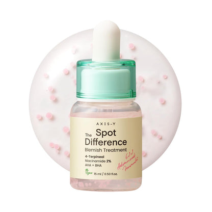 AXIS-Y Spot The Difference Blemish Spot Treatment – 4-Terpineol 2% Niacinamide AHA BHA – Vegan Koreanische Hautpflege Gesichtsserum (15 ml)