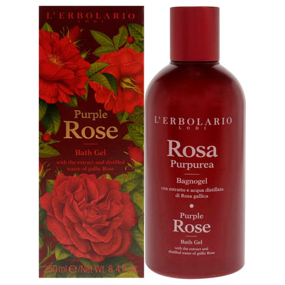 L'Erbolario Duschgel – Feuchtigkeitsspendende Körperwäsche für die tägliche Reinigung – Sanfte Körperseife mit raffiniertem Blütenduft – Violette Rose – 250 ml