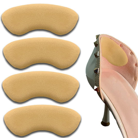 Dr. Foot Fersenpolster für Damen und Herren, selbstklebende Fersenkissen-Einlagen verhindern Rutschen, Reiben, Blasen, Fußschmerzen und verbessern die Passform - 2 Paar (Khaki)