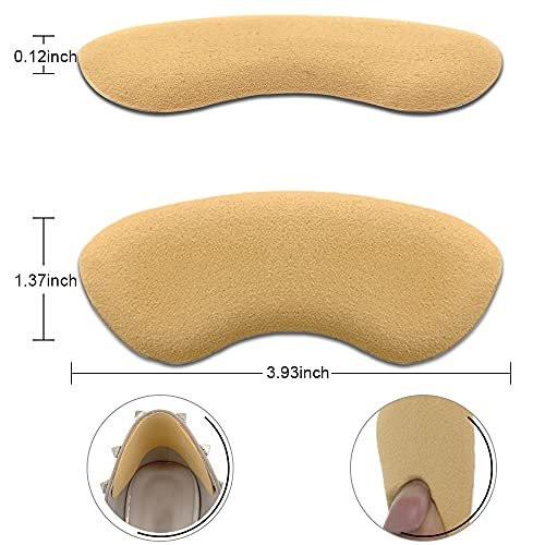 Dr. Foot Fersenpolster für Damen und Herren, selbstklebende Fersenkissen-Einlagen verhindern Rutschen, Reiben, Blasen, Fußschmerzen und verbessern die Passform - 2 Paar (Khaki)