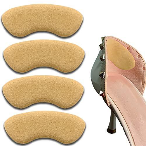 Dr. Foot Fersenpolster für Damen und Herren, selbstklebende Fersenkissen-Einlagen verhindern Rutschen, Reiben, Blasen, Fußschmerzen und verbessern die Passform - 2 Paar (Khaki)