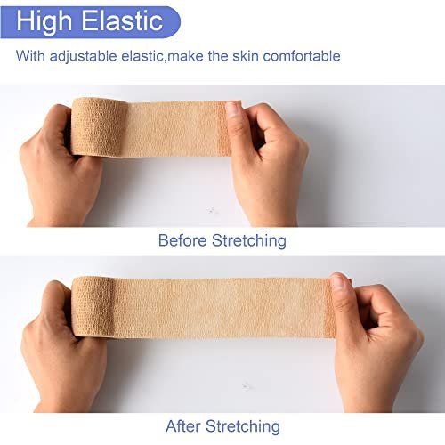 Gondiane 9er-Pack 2" x 5 Yards Selbstklebende Bandage, Selbstklebende Wickel für Knöchel, Handgelenk, Finger, Sport, Atmungsaktives Kohäsivband für Haustiere (Mehrfarben)