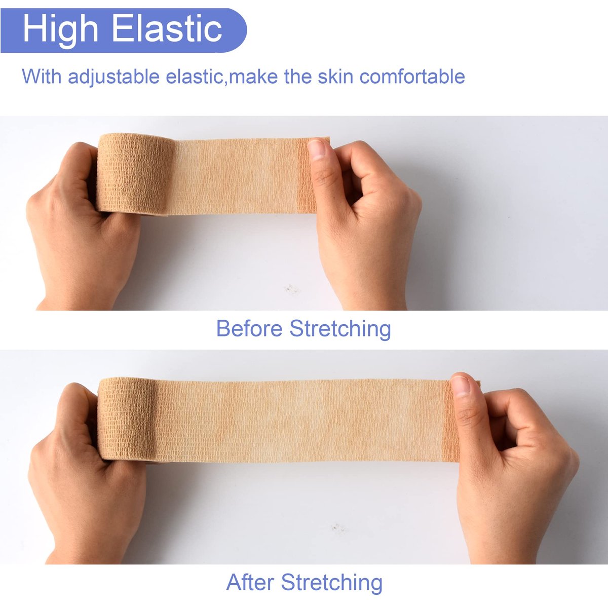 Gondiane 9er-Pack 2" x 5 Yards Selbstklebende Bandage, Selbstklebende Wickel für Knöchel, Handgelenk, Finger, Sport, Atmungsaktives Kohäsivband für Haustiere (Mehrfarben)