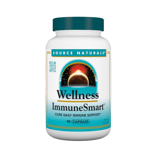 Source Naturals Wellness ImmuneSmart – Tägliche Immununterstützung mit Vitaminen A, C, D, Zink, Holunder, Echinacea, Andrographis, Truthahnschwanz und Knoblauch – 90 Kapseln