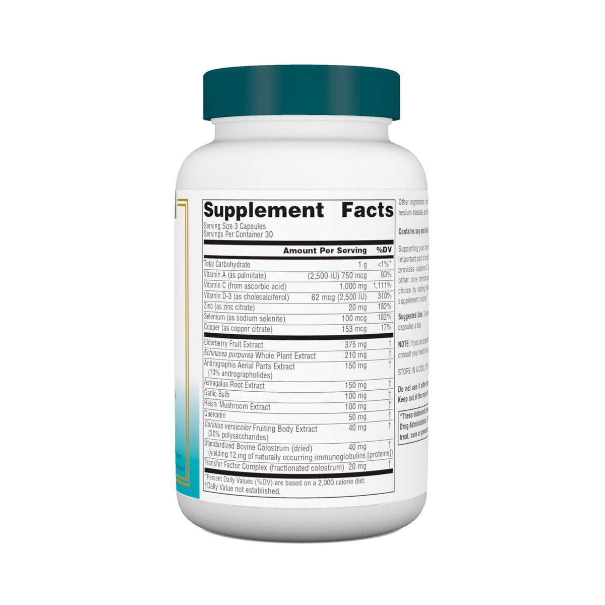 Source Naturals Wellness ImmuneSmart – Tägliche Immununterstützung mit Vitaminen A, C, D, Zink, Holunder, Echinacea, Andrographis, Truthahnschwanz und Knoblauch – 90 Kapseln