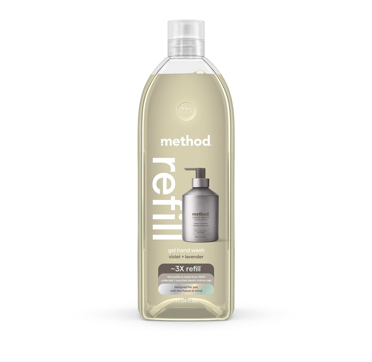 Method Premium Gel Handseife Nachfüllpackung, Veilchen + Lavendel, 34 Unzen, 1 Packung