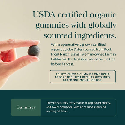 Gaia Herbs Sleep Gummies – Schlafunterstützung* mit Ashwagandha, Reishi-Pilz & Passionsblume – USDA Bio, Nicht-GMO, Glutenfrei – Kirsche-Orange – 40 vegane Gummis (20 Portionen)