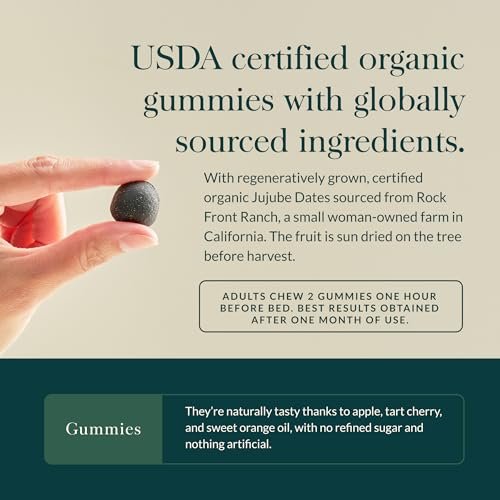 Gaia Herbs Sleep Gummies – Schlafunterstützung* mit Ashwagandha, Reishi-Pilz & Passionsblume – USDA Bio, Nicht-GMO, Glutenfrei – Kirsche-Orange – 40 vegane Gummis (20 Portionen)