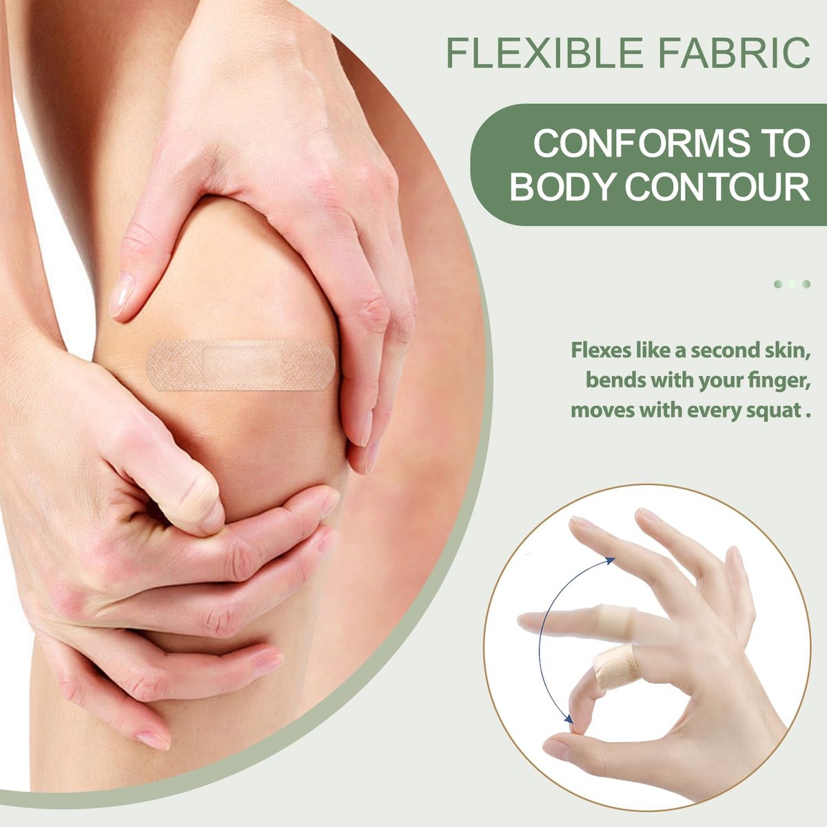 Hysimedy Silikonpflaster für empfindliche, fragile Haut – 3/4" x 3" – 60 Stück – Flexible Stoffpflaster, Latexfrei, Hypoallergen, Atmungsaktiv – Schonende Entfernung für Senioren und Kinder