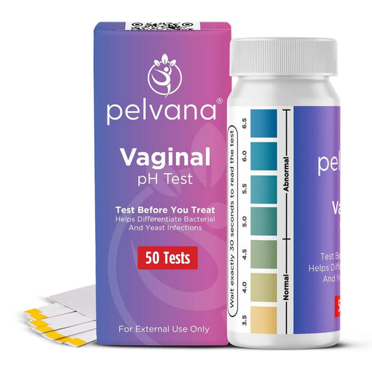 Pelvana Vaginaler pH-Teststreifen für Frauen – 50 Streifen, Heimtestkit für BV und Hefepilzinfektion, Vaginaler pH-Tester zur Unterscheidung von Zuständen