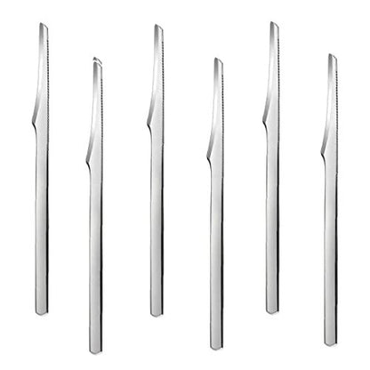 Pedicure-Messer-Set, Professioneller Fußhobel aus Edelstahl, 6-teiliges Hornhautentferner-Werkzeug für Männer und Frauen