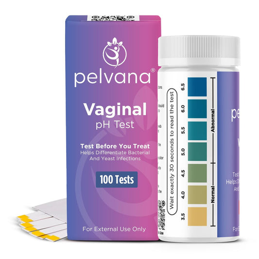 Pelvana Vaginaler pH-Teststreifen für Frauen – 100 Streifen, Heimtest für BV und Hefe-Infektion, Vaginaler pH-Tester zur Unterscheidung zwischen Zuständen
