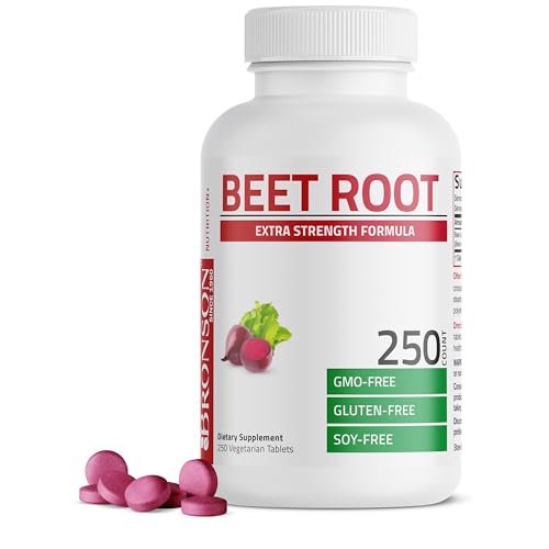 Bronson Rote Beete Extra Stärke, Non-GMO, 250 Vegetarische Tabletten