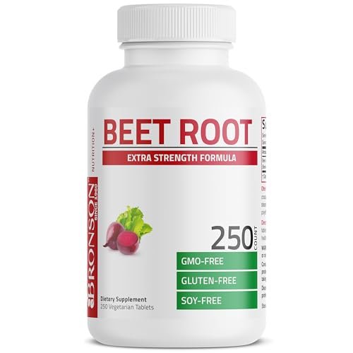 Bronson Rote Beete Extra Stärke, Non-GMO, 250 Vegetarische Tabletten