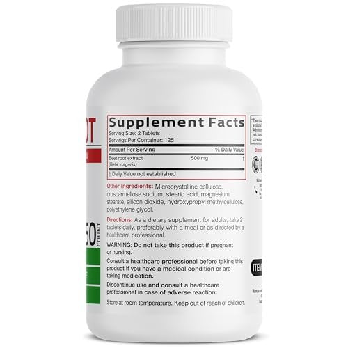 Bronson Rote Beete Extra Stärke, Non-GMO, 250 Vegetarische Tabletten