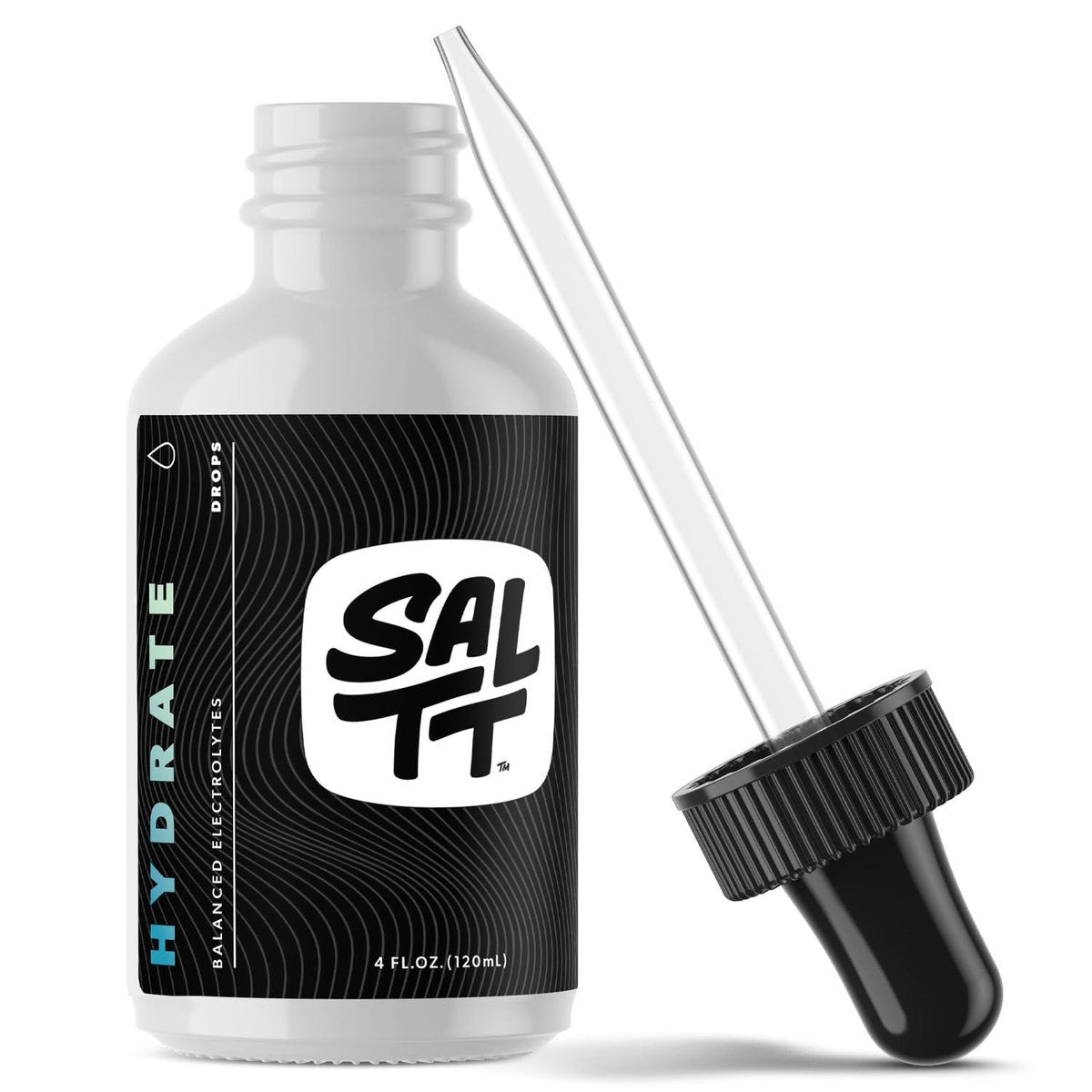 SALTT - Hydrate (4 oz) - Elektrolyt-Tropfen - Energie-Boost - Natrium, Kalium, Magnesium, Zink, Kupfer - Ungeschmackvoll - Ultra Low Carb - Zuckerfrei, Vegan, Glutenfrei, Nicht GVO - Von Keto Chow
