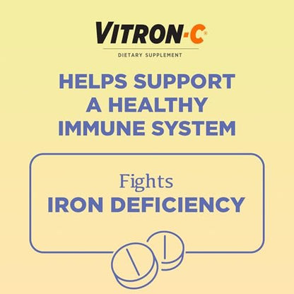 Vitron-C Eisenpräparat für Frauen mit Vitamin C – Unterstützt die Bildung roter Blutkörperchen und das Immunsystem, 60 Tabletten