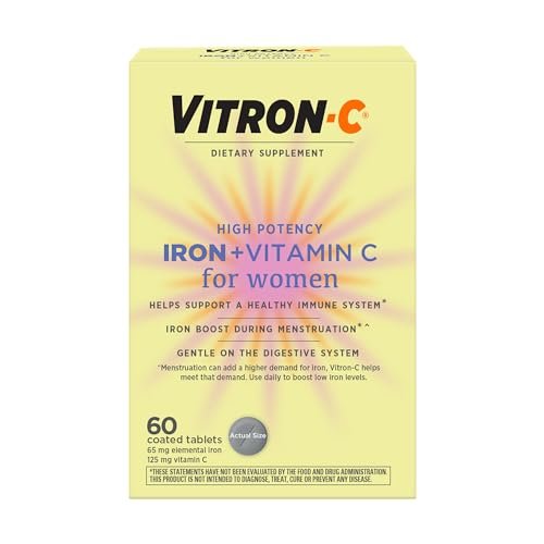 Vitron-C Eisenpräparat für Frauen mit Vitamin C – Unterstützt die Bildung roter Blutkörperchen und das Immunsystem, 60 Tabletten