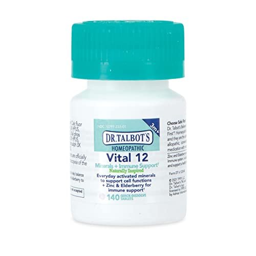 Dr. Talbot's Vital 12 Tabletten – Natürlich inspirierte Mineralien & Immununterstützung, schnell lösliche Tabletten, 140 Stück