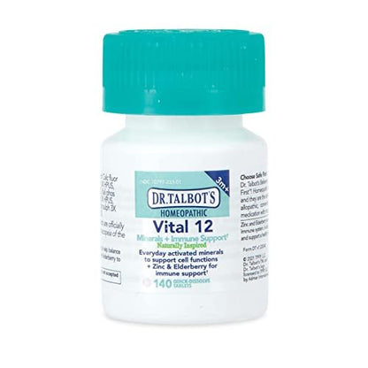 Dr. Talbot's Vital 12 Tabletten – Natürlich inspirierte Mineralien & Immununterstützung, schnell lösliche Tabletten, 140 Stück