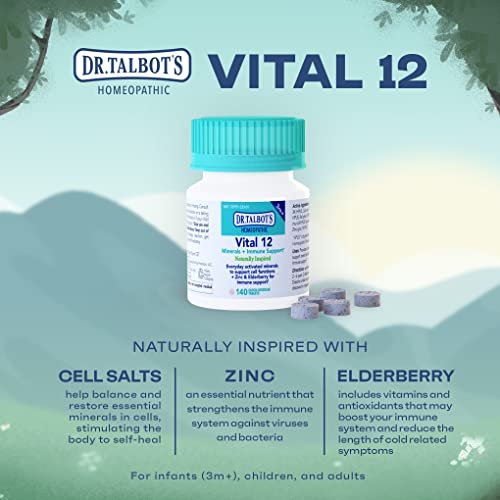 Dr. Talbot's Vital 12 Tabletten – Natürlich inspirierte Mineralien & Immununterstützung, schnell lösliche Tabletten, 140 Stück