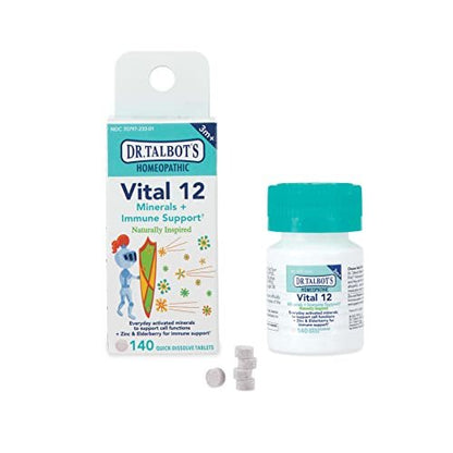 Dr. Talbot's Vital 12 Tabletten – Natürlich inspirierte Mineralien & Immununterstützung, schnell lösliche Tabletten, 140 Stück