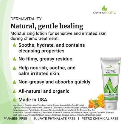 UltimateVitality Oncology Creme für Chemo-Patienten – Natürliche, organische Chemo-Lotion, paraben- und phthalatfrei, feuchtigkeitsspendend für empfindliche und gereizte Haut – 170 g