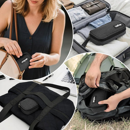 Apollo Walker Insulin Kühltasche Reiseetui für Diabetiker – Medikamentenkühler mit Kühlakkus und Isolierfutter – TSA-geprüft – Schwarz, Klein