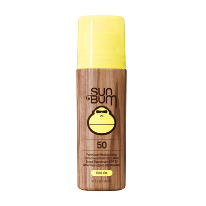 Sun Bum Original SPF 50 Roll-On Sonnencreme für den Körper – Breitband-Feuchtigkeitssonnencreme mit Vitamin E – Hawaii 104 Act konform (ohne Octinoxat & Oxybenzon) – Reisegröße – 3 oz