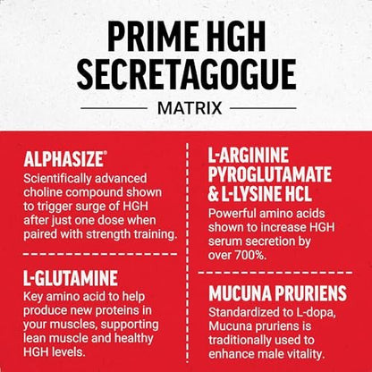 Force Factor Prime HGH-Sekretionsaktivator - HGH-Ergänzung für Männer mit klinisch untersuchtem AlphaSize zur Unterstützung der HGH-Produktion, Steigerung der Trainingskraft und Verbesserung der Leistung, 75 Kapseln