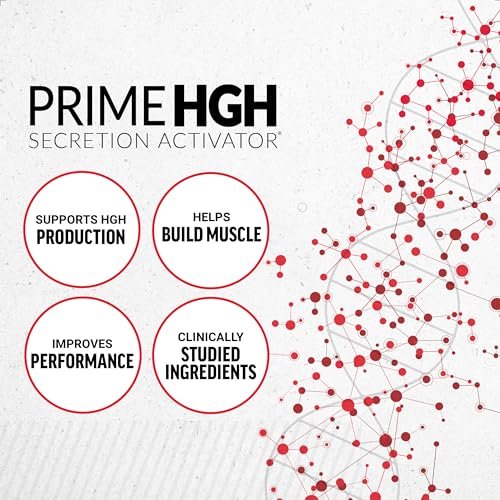 Force Factor Prime HGH-Sekretionsaktivator - HGH-Ergänzung für Männer mit klinisch untersuchtem AlphaSize zur Unterstützung der HGH-Produktion, Steigerung der Trainingskraft und Verbesserung der Leistung, 75 Kapseln