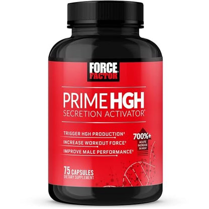 Force Factor Prime HGH-Sekretionsaktivator - HGH-Ergänzung für Männer mit klinisch untersuchtem AlphaSize zur Unterstützung der HGH-Produktion, Steigerung der Trainingskraft und Verbesserung der Leistung, 75 Kapseln