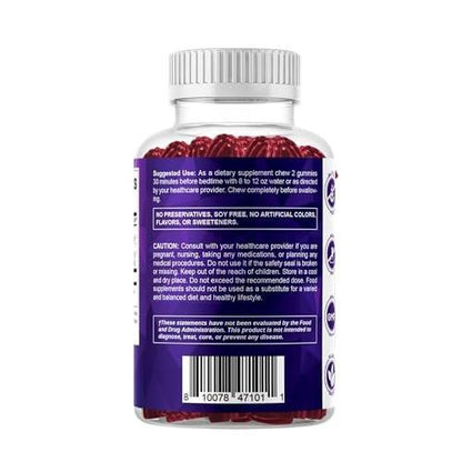 Vitamatic Melatonin 20mg Gummis für Erwachsene, 30 Portionen - 60 Stück - Nicht gewohnheitsbildendes Nahrungsergänzungsmittel