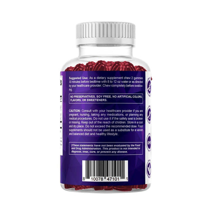 Vitamatic Melatonin 20mg Gummis für Erwachsene, 30 Portionen - 60 Stück - Nicht gewohnheitsbildendes Nahrungsergänzungsmittel