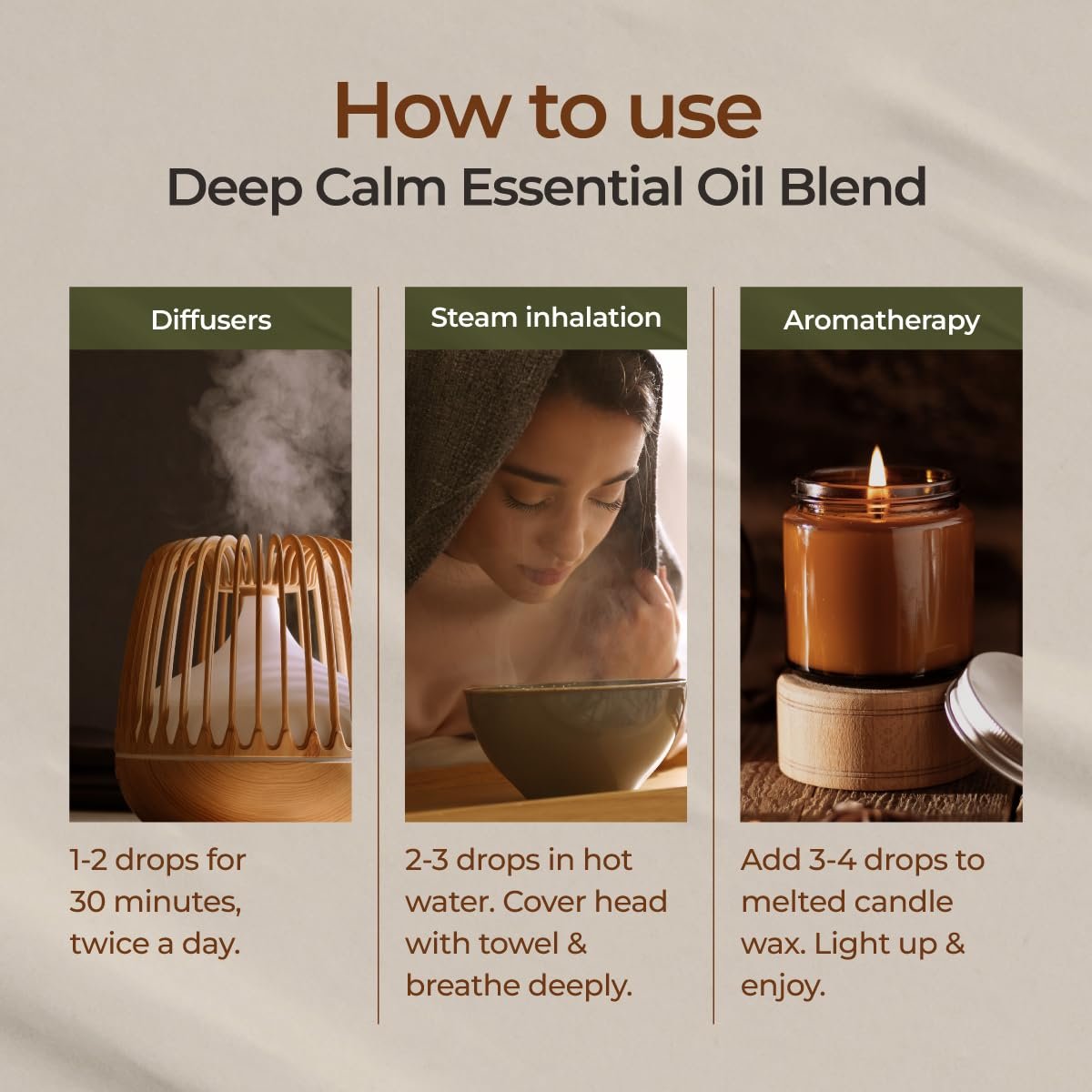 Gya Labs Deep Calm Ätherisches Öl Blend für Entspannung & emotionales Gleichgewicht - 0,34 fl oz - Beruhigende Aromatherapieöle für Diffuser, Luftbefeuchter, Aromatherapie - Geeignet für Arbeit, Zuhause oder persönliche Nutzung