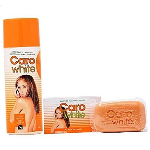 Caro White Combo 2: Lotion 10,14 oz + Seife 6,3 oz – 2-teiliges Set für strahlende Haut