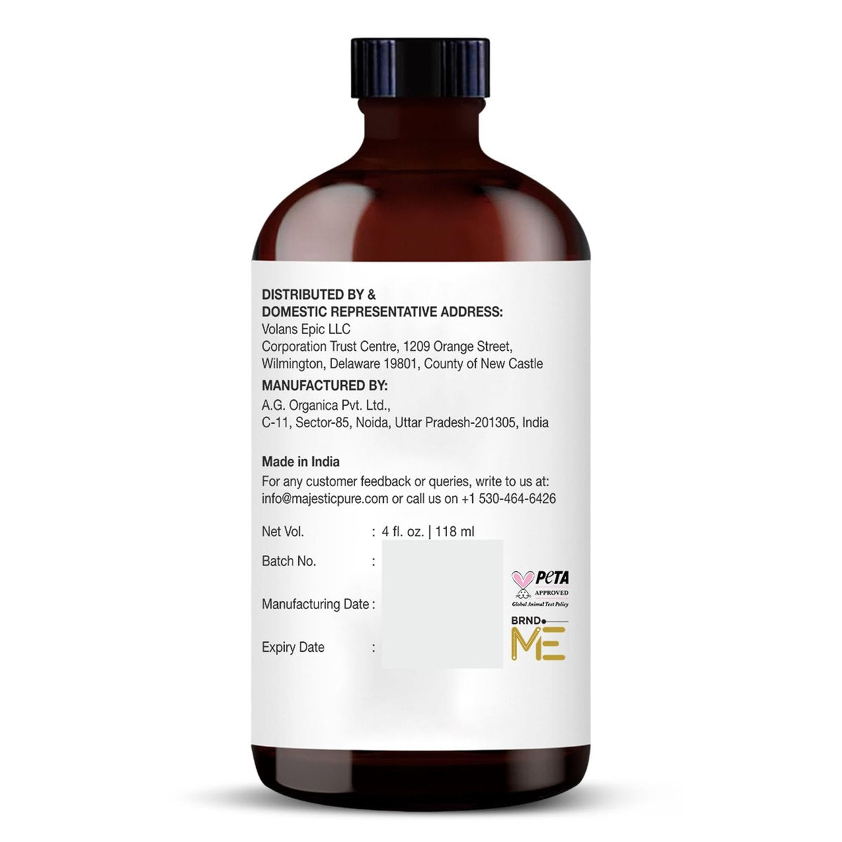 Majestic Pure Schwarzkümmelöl Bio - 100% Reines und Natürliches Ätherisches Öl mit Glaspippette, 118 ml (4 Fl Oz) für Diffuser, Aromatherapie, Seifen- und Kerzenherstellung