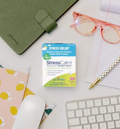 Boiron StressCalm Tabletten gegen Stress, Ängste, Nervosität, Reizbarkeit und Müdigkeit - 120 Stück