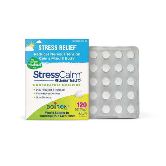 Boiron StressCalm Tabletten gegen Stress, Ängste, Nervosität, Reizbarkeit und Müdigkeit - 120 Stück