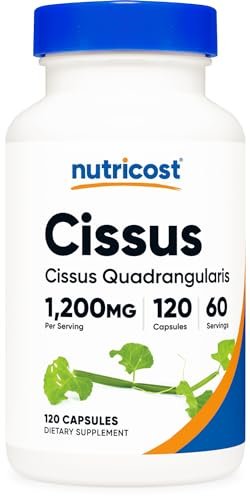 Nutricost Cissus Quadrangularis (1200mg) 120 Kapseln - 60 Portionen, Glutenfrei, Nicht-GVO, Vegetarierfreundlich