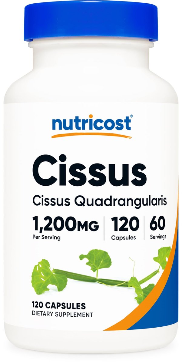 Nutricost Cissus Quadrangularis (1200mg) 120 Kapseln - 60 Portionen, Glutenfrei, Nicht-GVO, Vegetarierfreundlich