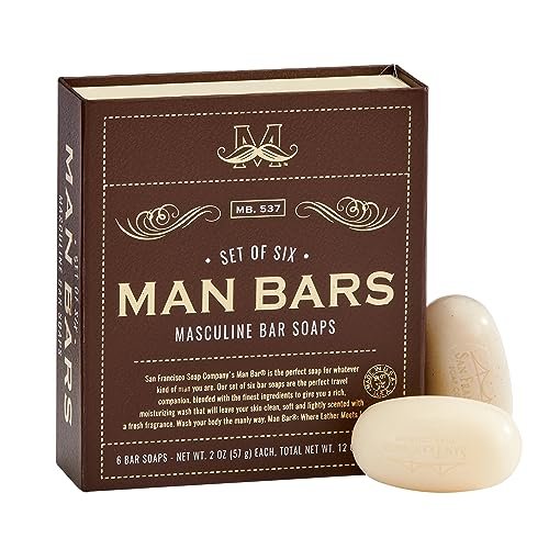San Francisco Soap Company Herren Seifenset | 6-teiliges Naturseifenset mit maskulinen Düften, 2 Unzen (6er-Pack)