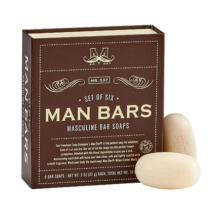San Francisco Soap Company Herren Seifenset | 6-teiliges Naturseifenset mit maskulinen Düften, 2 Unzen (6er-Pack)